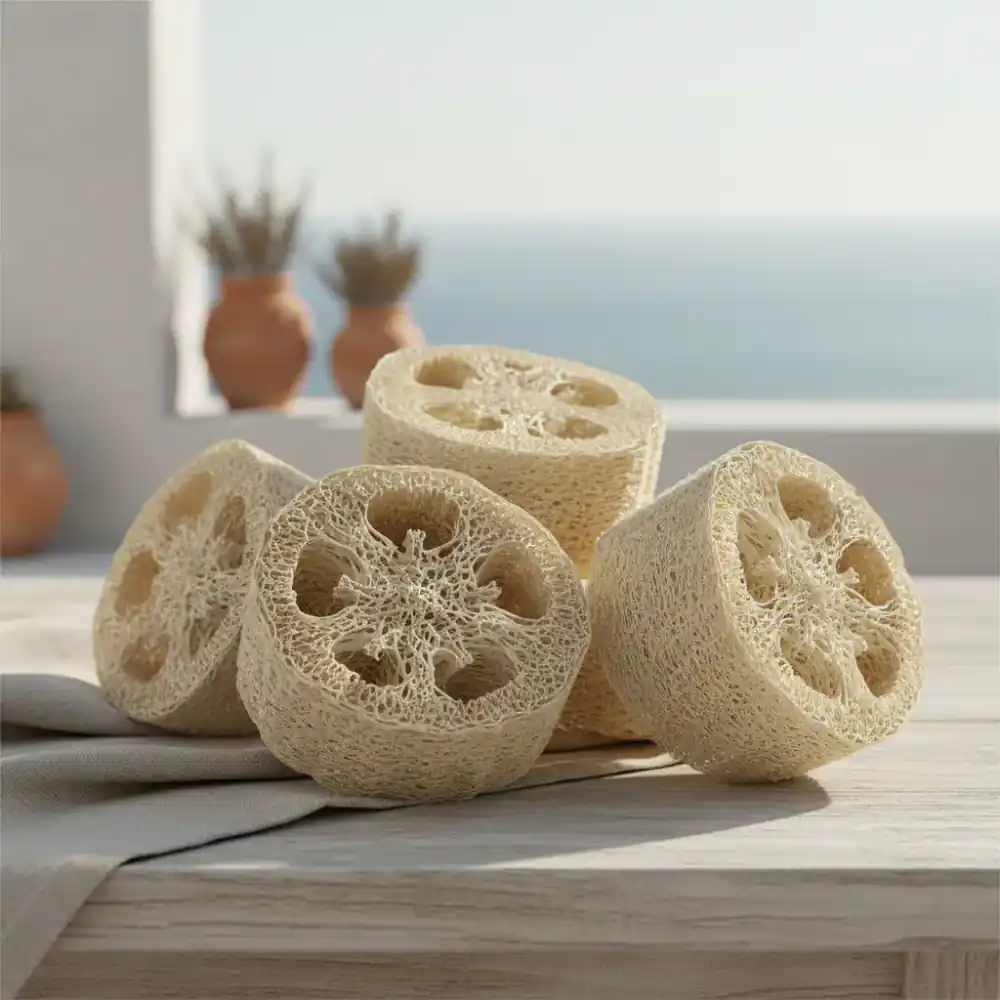 Estropajos de esponja de luffa natural seca